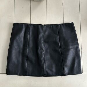 PLT PU mini skirt
